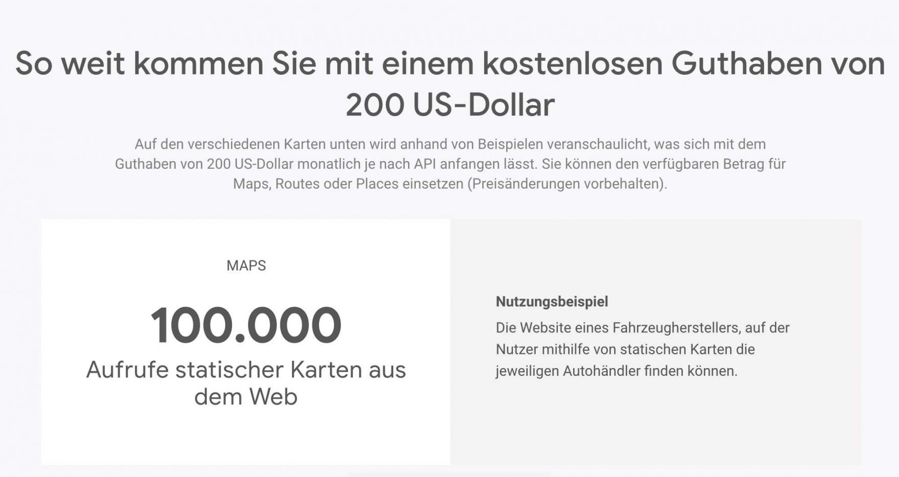 google maps nicht mehr gratis